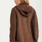 Cozy Hooded Sherpa Jacket with Snap Front and Relaxed Fit