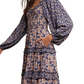 Blue and Blush Floral Ruffle Tiered Maxi Dress