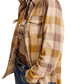 Yellow Plaid Button-Up Button Flap Detail Shirt