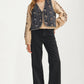 Embroidered Tie Front Vest with Floral Detailing