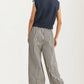 Sleeveless Knit Vest with Oversized Bow Collar and Contrast Trim
