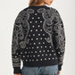 Patterned Button Cardigan with Relaxed Modern Fit