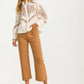Ivory Embroidered Western Button-Up Blouse