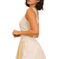Ivory Knit Top and Woven Bubble Hem Mini Dress