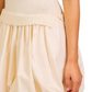Ivory Knit Top and Woven Bubble Hem Mini Dress