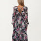 Floral Print Long Sleeve Maxi Dress