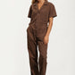 Short Sleeve Utility Jumpsuit with Button Front