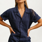 Short Sleeve Utility Jumpsuit with Button Front