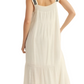 White Smocked Maxi Dress with Tie Straps