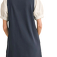 Puff Sleeve Layered Dress with Contrast Bow Tie Neckline