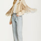 Faux Suede Fringe Jacket with Open Front