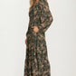 Long Sleeve Maxi Dress with Smocked Waist