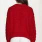 Chunky Cable Knit Cardigan with Button Front