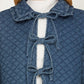 Quilted Denim Jacket with Bow Front Closures