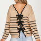 Striped Crewneck Knit Sweater with Long Sleeves