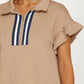 Textured Flutter Sleeve Mini Dress with Zip Detail