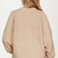 Bow Front Knit Cardigan with Long Sleeves