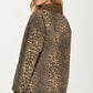 Leopard Print Button Front Shacket with Pockets