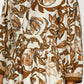 Floral Print Long Sleeve Midi Dress with Smocked Waist