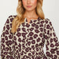 Floral Print Smocked Waist Long Sleeve Blouse