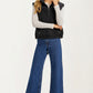 Textured Sherpa Zip Vest with Quilted Detail and Pockets