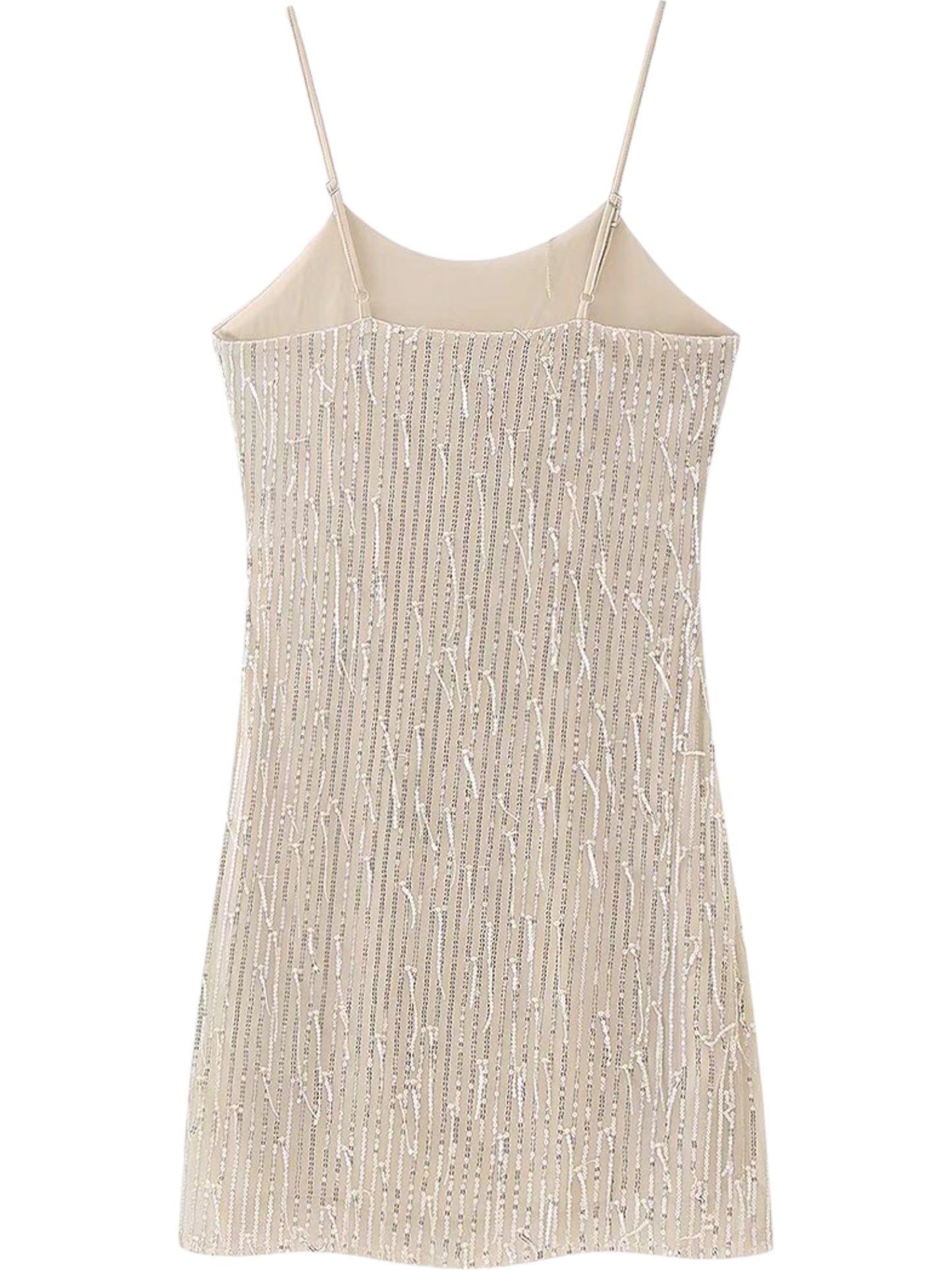 Dangly Sequin Cami Top Fitted Tunic Party Club Dress