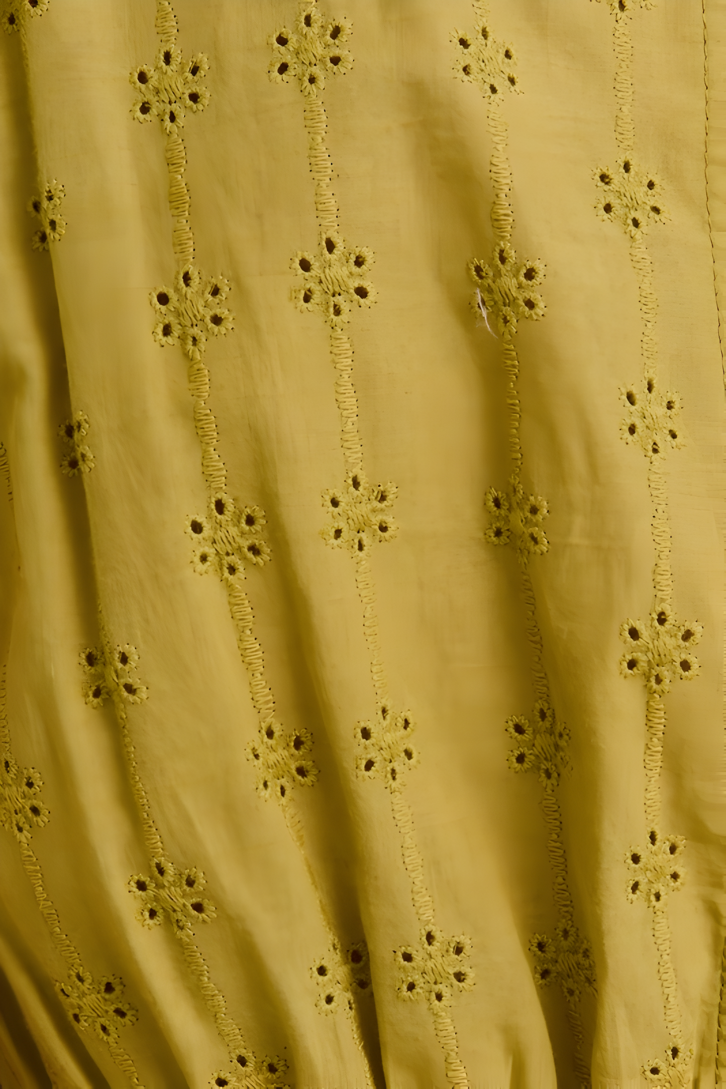 Smocked Waist Mini Dress with Ruffled Hem in Yellow