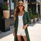Ribbed Maxi Cardigan with Button-Front and Longline Design