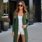 Ribbed Maxi Cardigan with Button-Front and Longline Design