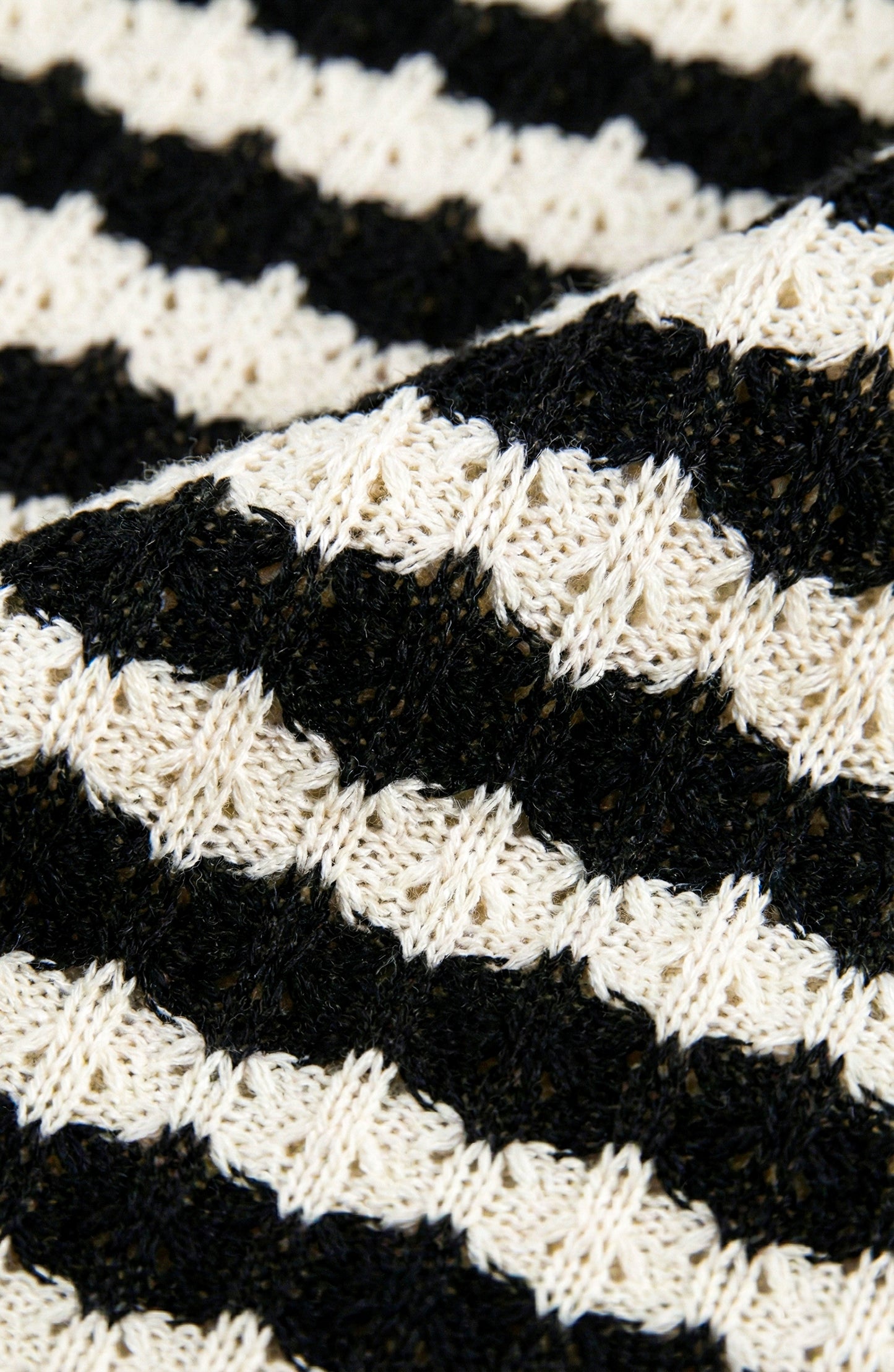 Cap Sleeve Midi Knit Dress with Crew Neck and Stripe Pattern